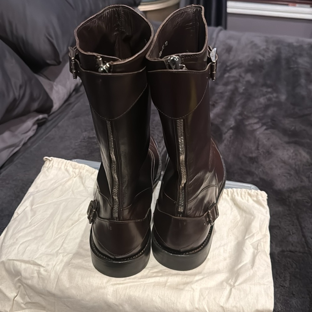 Salvatore Ferragamo brown Tramezza boots size 12D - Picture 4 of 9
